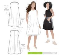 Style Arc Sewing Pattern - Lena Shift Dress (Sizes 18-30)
