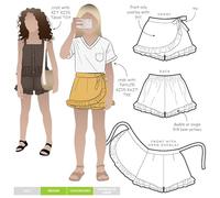 Style Arc Sewing Pattern - Margot Kids Skort