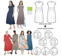 Style Arc Sewing Pattern - Montana Midi Dress Plus Extension Pack Bundle (Sizes 10-22)
