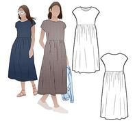 Style Arc Sewing Pattern - Montana Midi Dress (Sizes 04-16)