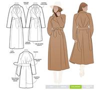 Style Arc Sewing Pattern - Ormond Designer Coat (Sizes 18-30)