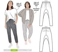 Style Arc Sewing Pattern - Palermo Knit Pant (Sizes 18-30)