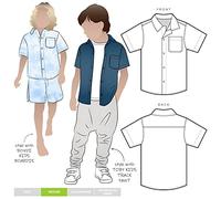 Style Arc Sewing Pattern - Rhys Kids Overshirt