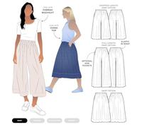 Style Arc Sewing Pattern - Rumi Woven Skirt and Pant (Sizes 10-22)