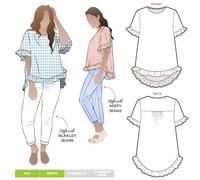 Style Arc Sewing Pattern - Selina Woven Top (Sizes 10-22)