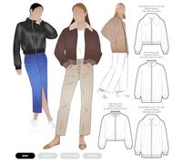Style Arc Sewing Pattern - Sid-Bomber-Jacket (Sizes 18-30)