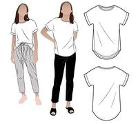 Style Arc Sewing Pattern - Teagan Knit Top (Sizes 18-30)