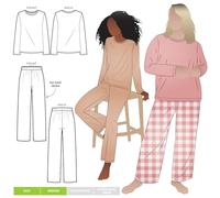 Style Arc Sewing Pattern - Womens Knit PJs (Sizes 18-30)
