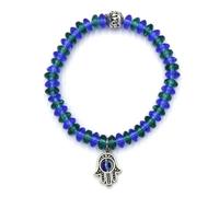 Style ARThouse 'Evil Eye Hand' Beaded Stretch Bracelet with Hamsa Charm