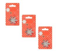 Style at Christmas Snowflake Clip x Pack of 3 - Get Into the Holiday Spirit and Bring Some Festive Cheer to Your Loved Ones - Perfect for Stealing the Show at All Those Christmas Parties