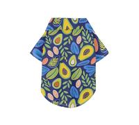 Style Avocado Dark Blue Summer Dog Shirt Vest Button Up Lightweight and Breathable Pet Shirts Doggy Sweatshirt Puppy Kitten Perfect for Everyday Wear, and Photoshoots 2XL