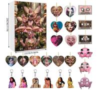 (Style B) Martinez 24pcs Melanie Blind Box Xmas Gift Figurine Countdown Pendant Christmas