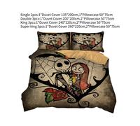 (Style B, Single) Before The Nightmare Christmas Duvet Quilt Cover Bedding Single Double Size King