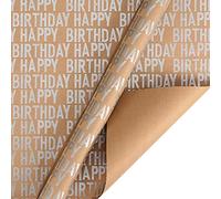 Style Birthday Wrapping Kraft Paper for Festive Present Home DIY Craft Projects and Celebrations (Silver, One Size)