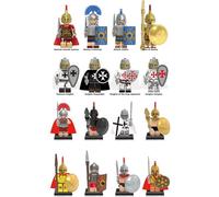(Style C 16pcs) 16pcs Roman Soldiers Spartan Women Warriors Templar Knights Minifigures Gift Fit Lego