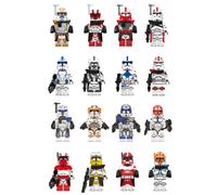 (Style C 16pcs) 16pcs Star Wars Clone Trooper Cody Rex Commander Fit Lego Minifigures