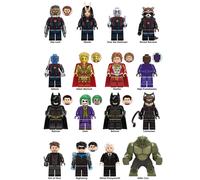 (Style C 16pcs) 8pcs/16PCS DC Marvel Superheroes Minifigures Toys Fit Lego