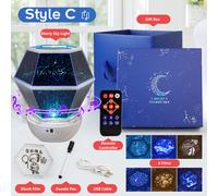 (Style C) 3 Styles Colorful Starry Sky Light LED Projector Music Romantic Lamp Night Light