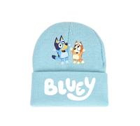 (Style C) Round Cartoon Bluey Top Knitted Hat Fashion Printing Wool Warm Boys Gift Girls