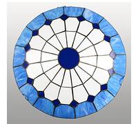 Style Ceiling Light Fixture Flush Mount, 12/16/20 Inch, Vintage Handmade Stained Glass Ceiling Lamps Chandeliers for Living Room Bedroom Dining Room Hallway Loft Decor,DX22