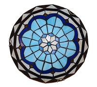 Style Ceiling Light Fixture Flush Mount, 12/16/20 Inch, Vintage Handmade Stained Glass Ceiling Lamps Chandeliers for Living Room Bedroom Dining Room Hallway Loft Decor,DX22