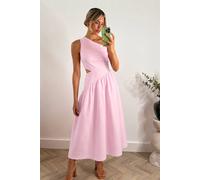 Style Cheat Women's Jasmine Cut Out One Shoulder Dress in Pink | Size: 16 Style Cheat Pink 16