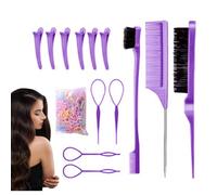 Style Combs For Women - Hair Straightening Brush With Bristles, Small Detangling Combs For Women And Girls Use In Salons And Hairdressers For Braiding Carding And Daily Styling