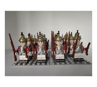 (Style D 16pcs) 16pcs Napoleonic Wars building block boy British Swiss Dutch Italian cavalry light infantry mini toy
