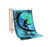 (Style D) Large Extra Striped Microfibre Lightweight Beach Towel Dry Travel Towel Articles