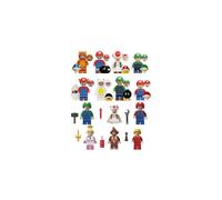 (Style E 14PCS) Super Mario Luigi Peach Princess Mushroom Mini Figures Building Blocks Characters Fits Lego Kids Best Gift