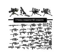 (Style E) Military Black Special Police Weapon Bag Accessories Mini Toys Suitable for Lego