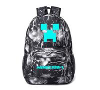 (Style F) Backpack Canvas Minecraft School Bag Large Capacity Noctilucent Gift Travel Kids