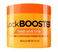 Style Factor Lock BOOSTER Twist & Grip Braid Gel (10.1 Oz.) with Marula Oil - Strong Hold Flake-Free Frizz-Free Hair Braiding Gel for Defined &
