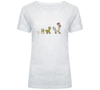 Style First Women T-Shirt Chick Cycle Print Short Sleeves Jumper Ladies Round Neck Casual Summer Top Everyday Essential Gym Outdoor T-Shirt For Female UK Grey-XS
