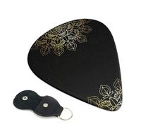Style Floral Circle Antique Swirls Guitar Picks 6-Pack - Pick Set (0.46mm / 0.71mm / 0.96mm) Suitable For Guitar And Ukulele Playing