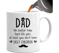 (Style Four) Funny Father's Day Mug | 350ml Large Capacity Mug Cup for Father's Day | Humorous Mugs Novelty Drinkware for Wine, Whisky, Ice Cream, Juice, Hot