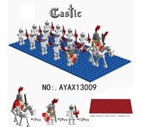 (Style G) 15pcs evil Skeleton Knights Legion of Medieval Roman soldier castles delivers a random chassis Minifigures Gift Fit Lego