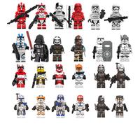 (Style G 24pcs) Star Wars Clone Trooper Cody Rex Commander Fit Lego Minifigures