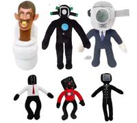 (Style G 6pcs) Skibidi toilet plus toilet man spoofs Stuffed toy doll