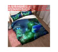 (Style G, Single(135x200cm)) Cartoon Bot Astro Bedding Duvet Cover Pillow Case Set Bedroom Double Single
