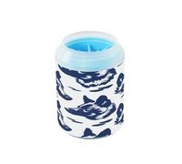 Style German Shepherd Neon Navy Portable Dog Foot Cleaner Cup with Soft Silicone Brush Pets Bathing Brush for Dogs Cats