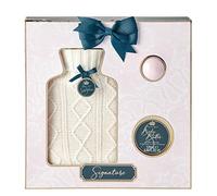 Style & Grace Signature Hot Water Bottle Home Comfort Bath Gift Set - 3 Pieces