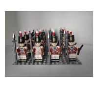 (Style H 16pcs) 16pcs Napoleonic Wars building block boy British Swiss Dutch Italian cavalry light infantry mini toy