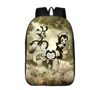 (Style H, 17-inch Backpack) Bendy And The Ink Machine Anime Student Backpack