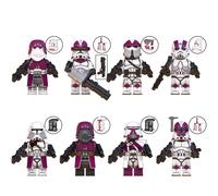 (Style H) 8pcs Star Wars Clone Trooper Cody Rex Commander fit Lego Minifigures