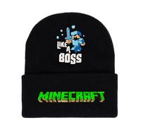 (Style H) Minecraft Print Beanie Knitted Hat With Cotton Nylon Fabric Cap Gift Winter