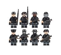 (Style I) Elite Forces Minifigure Set - Military and SWAT Building Blocks for Action-Oriented Play