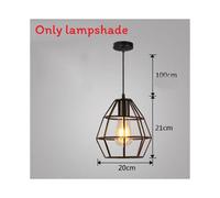 (Style I) Fashion Chandelier Simple Retro Indoor Industrial Wind Bar Small Iron Lamps Cage
