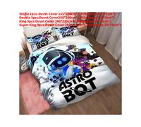 (Style I, Single(135x200cm)) Astro Cartoon Bot Bedding Duvet Cover Pillow Case Set Single Double Bedroom