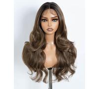 Style Icon Long Curly Wave Wig Synthetic Lace Front Wig Big Fluffy Multi Layered Curls 21 inch 13x4x1 T Part HD Lace Curly Wig for Women (Color:NTPG 4/10A/12D)
